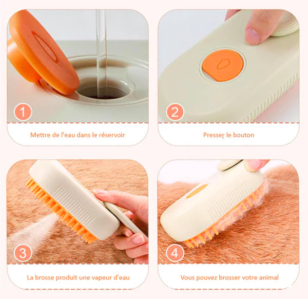 Brosse Électrique 3-en-1 pour Chiens & Chats