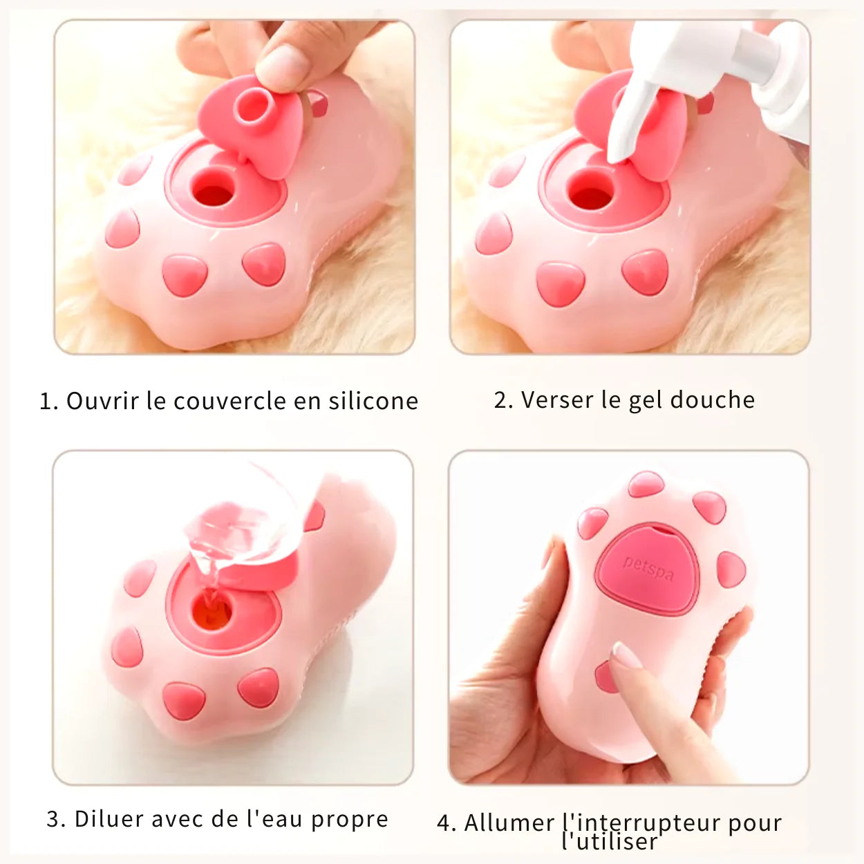 Peigne 3-en-1 pour chiens et chats