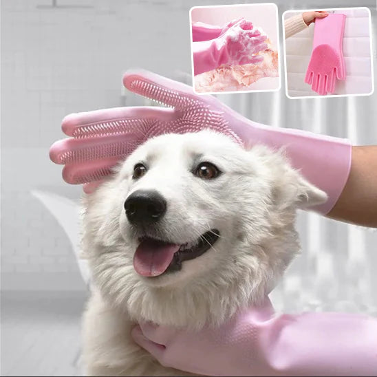 Gants de Toilettage en Silicone Écologique