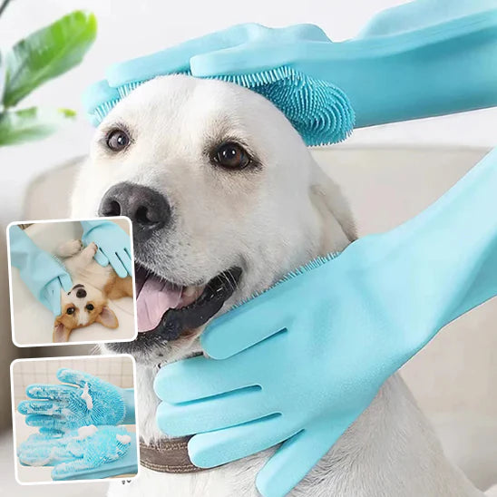Gants de Toilettage en Silicone Écologique